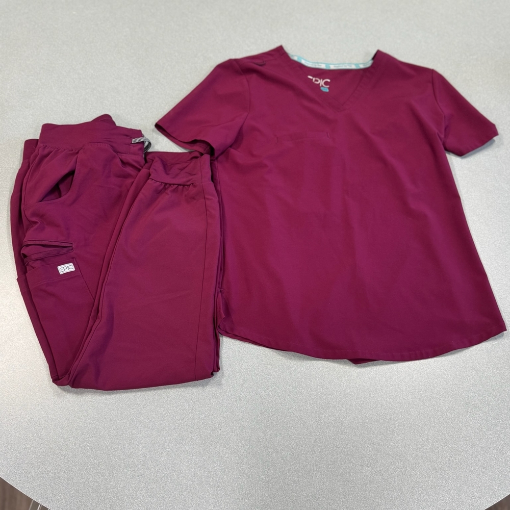 Epic Burgundy Scrub Set